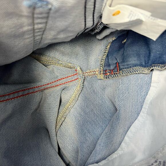 Tommy Jeans Women's 0/25 Light Blue Red Blue Tuxedo Stripes 90s Preppy Jeggings - Picture 13 of 15